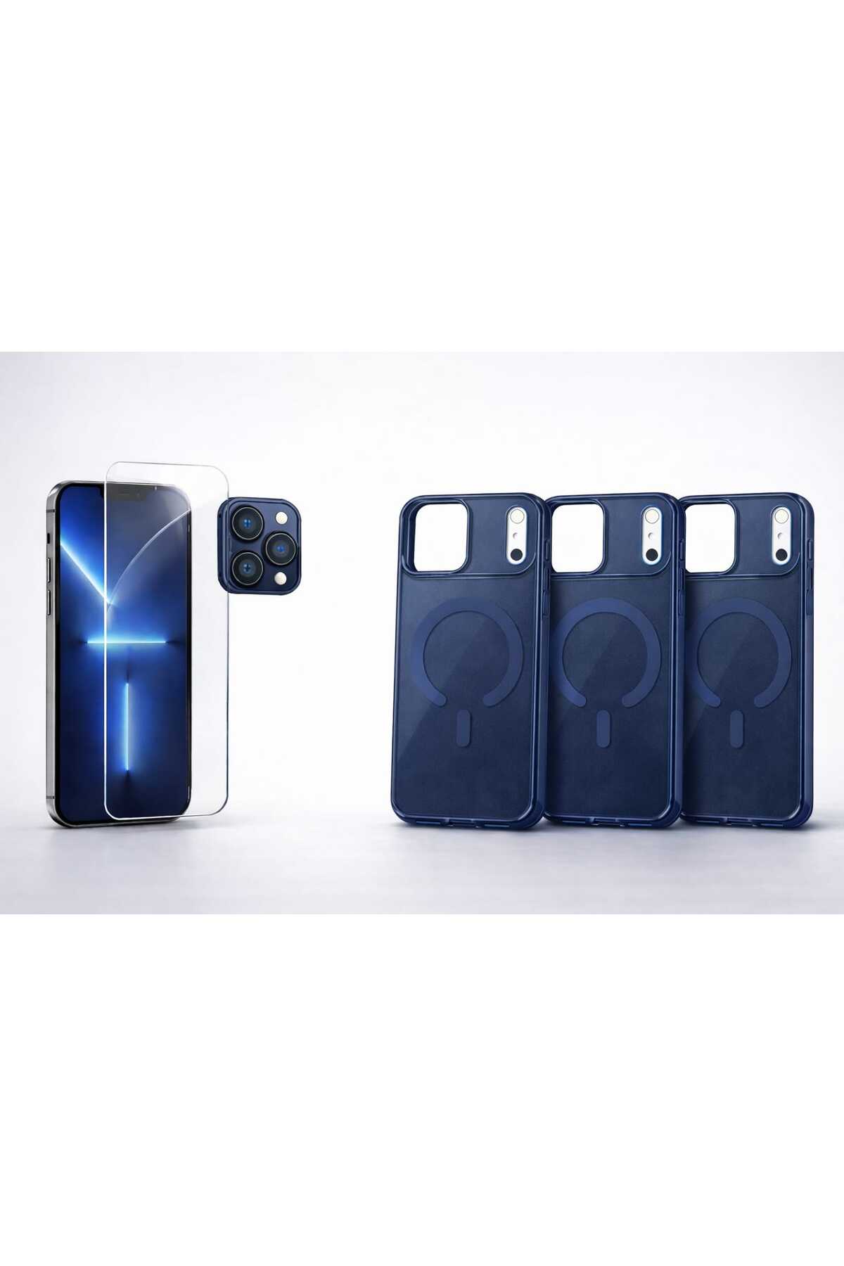 İPHONE 17 PRO UYUMLU 3'LÜ KORUMA SETİ MAGSAFE KILIF + 9H EKRAN CAMI + ARKA KAMERA LENSİ